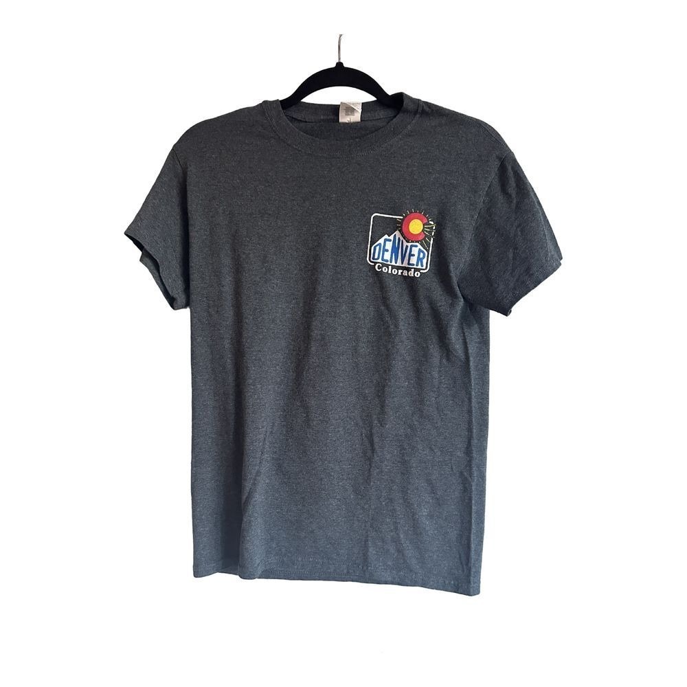 Denver Colorado High Humor Graphic T-Shirt Small Gildan Gray Tourist Souvenir